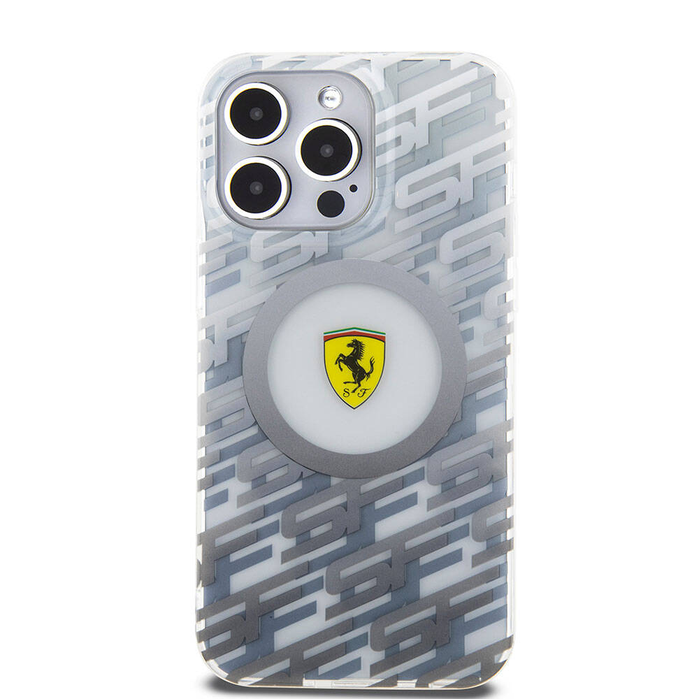 iPhone 15 Pro Max Kılıf Ferrari Orijinal Lisanslı M-safe Şarj Özellikli Multi SF Kılıf