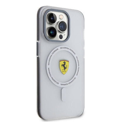 iPhone 15 Pro Max Kılıf Ferrari orijinal Lisanslı M-safe Şarj Özellikli Kontrast Bumper SF Ring Kılıf