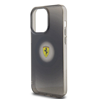 iPhone 15 Pro Max Kılıf Ferrari orijinal Lisanslı M-safe Şarj Özellikli Parçalanan Noktalar Desenli Kılıf