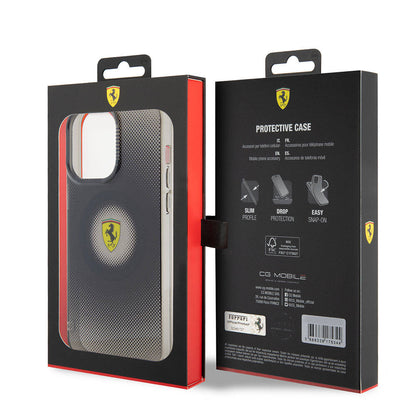 iPhone 15 Pro Max Kılıf Ferrari orijinal Lisanslı M-safe Şarj Özellikli Parçalanan Noktalar Desenli Kılıf