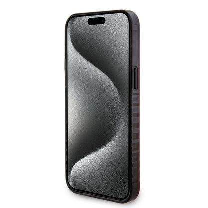 iPhone 15 Pro Max Kılıf Ferrari orijinal Lisanslı M-safe Şarj Özellikli Tırtıklı Kenar Tasarımlı Ortalanmış Logo Kılıf