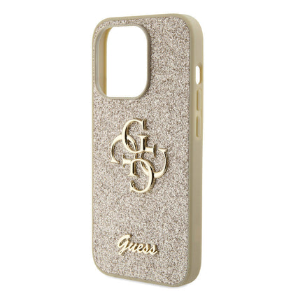 iPhone 15 Pro Max Kılıf Guess Orijinal Lisanslı 4G Büyük Metal Logolu Glitter Kılıf