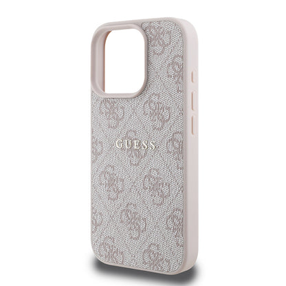 iPhone 15 Pro Max Kılıf Guess Orijinal Lisanslı M-safe Şarj Özellikli 4G Desen Yazı Logolu Kılıf