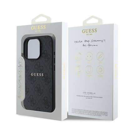 iPhone 15 Pro Max Kılıf Guess Orijinal Lisanslı M-safe Şarj Özellikli 4G Desen Yazı Logolu Kılıf