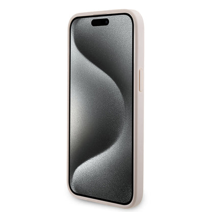 iPhone 15 Pro Max Kılıf Guess Orijinal Lisanslı M-safe Şarj Özellikli 4G Şerit Tasarımlı Printed Kılıf