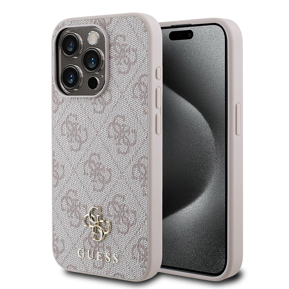iPhone 15 Pro Max Kılıf Guess Orijinal Lisanslı M-safe Şarj Özellikli Small 4G Classic Kılıf