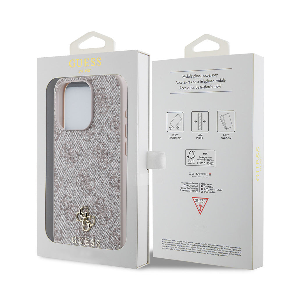 iPhone 15 Pro Max Kılıf Guess Orijinal Lisanslı M-safe Şarj Özellikli Small 4G Classic Kılıf