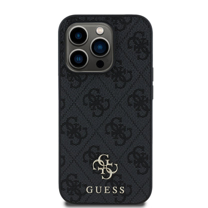 iPhone 15 Pro Max Kılıf Guess Orijinal Lisanslı M-safe Şarj Özellikli Small 4G Classic Kılıf