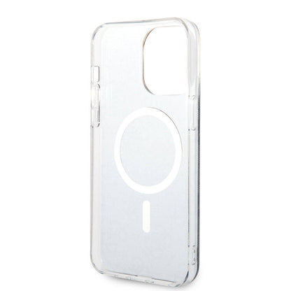 iPhone 15 Pro Max Kılıf Guess Orijinal Lisanslı M-safe Şarj Özellikli Yazı Logolu 4G Desenli Kılıf