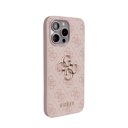 iPhone 15 Pro Max Kılıf Guess Orijinal Lisanslı PU Deri 4G Büyük Metal Logolu Çapraz Vücut Askılı Kılıf