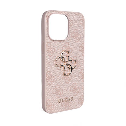 iPhone 15 Pro Max Kılıf Guess Orijinal Lisanslı PU Deri 4G Büyük Metal Logolu Çapraz Vücut Askılı Kılıf