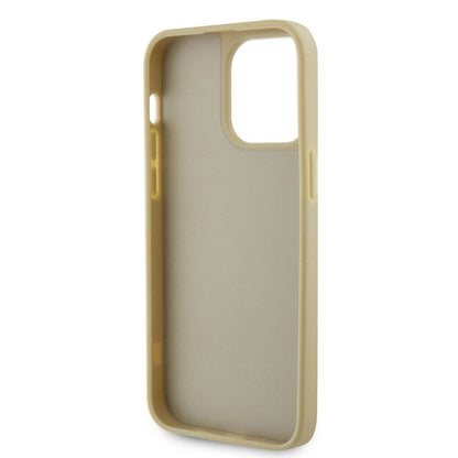 iPhone 15 Pro Max Kılıf Guess Orijinal Lisanslı Taşlı Arka Yüzey Üçgen Logolu Kılıf