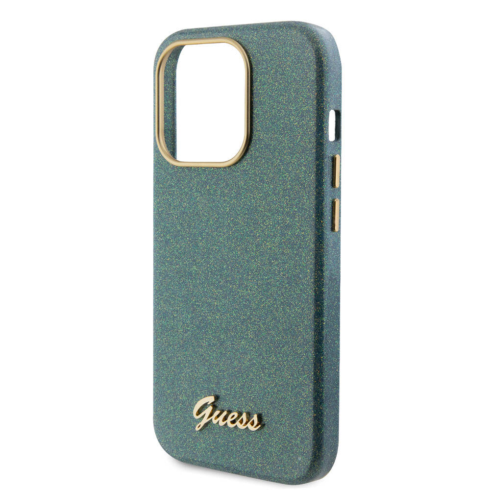 iPhone 15 Pro Max Kılıf Guess Orijinal Lisanslı Yazı Logolu Glitter Glossy Script Kılıf