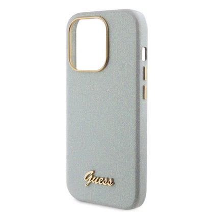 iPhone 15 Pro Max Kılıf Guess Orijinal Lisanslı Yazı Logolu Glitter Glossy Script Kılıf