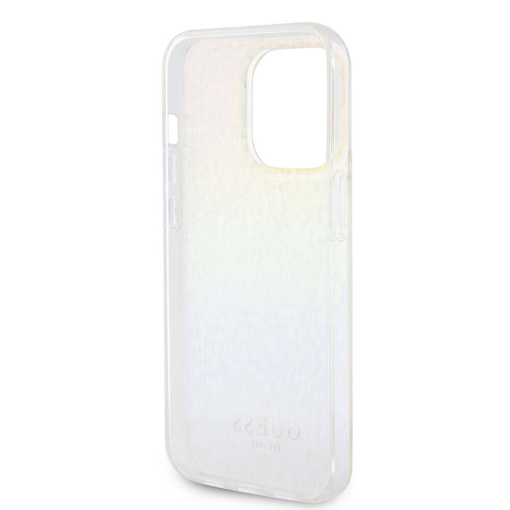 iPhone 15 Pro Max Kılıf Guess Orijinal Lisanslı Yazı Logolu Mirror Disco Kılıf