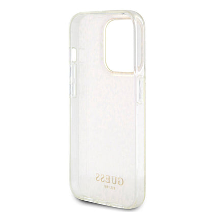 iPhone 15 Pro Max Kılıf Guess Orijinal Lisanslı Yazı Logolu Mirror Disco Kılıf