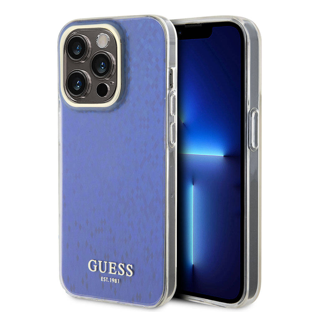 iPhone 15 Pro Max Kılıf Guess Orijinal Lisanslı Yazı Logolu Mirror Disco Kılıf