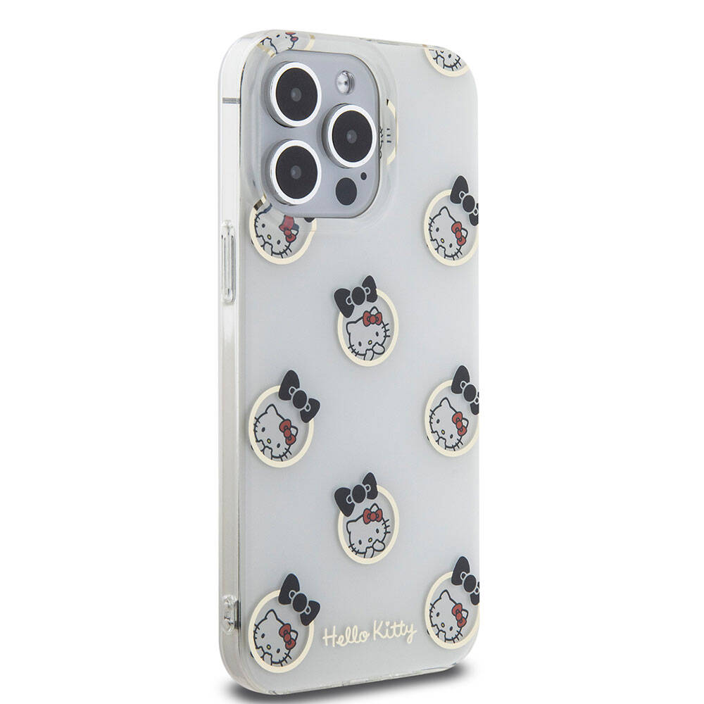 iPhone 15 Pro Max Kılıf Hello Kitty Orijinal Lisanslı Elektroplating Kaplama Kabarcık Baskılı Kılıf