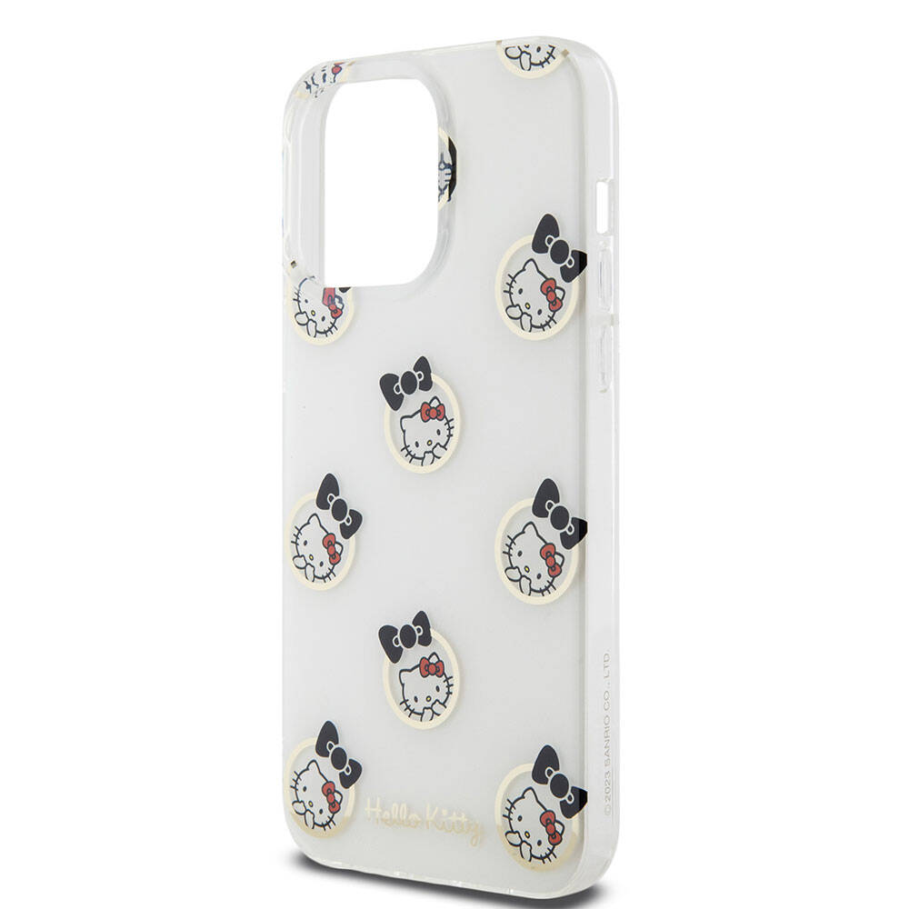 iPhone 15 Pro Max Kılıf Hello Kitty Orijinal Lisanslı Elektroplating Kaplama Kabarcık Baskılı Kılıf