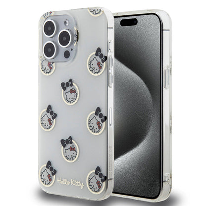 iPhone 15 Pro Max Kılıf Hello Kitty Orijinal Lisanslı Elektroplating Kaplama Kabarcık Baskılı Kılıf