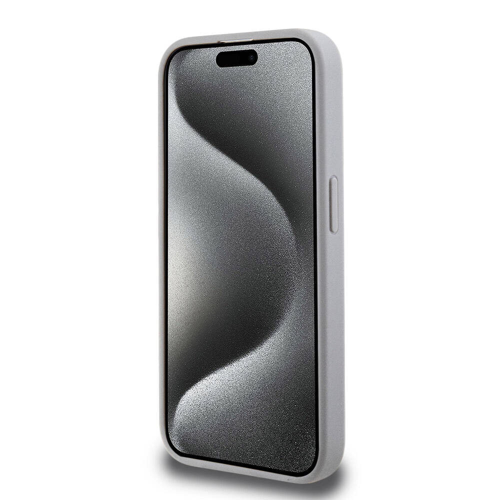 iPhone 15 Pro Max Kılıf Hello Kitty Orijinal Lisanslı M-safe Şarj Özellikli Baskı Logolu Uyuyan Kitty Deri Kılıf