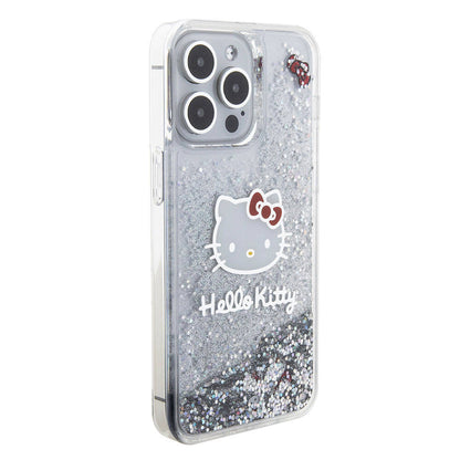 iPhone 15 Pro Max Kılıf Hello Kitty orijinal Lisanslı İkonik Sıvılı Glitter Kılıf