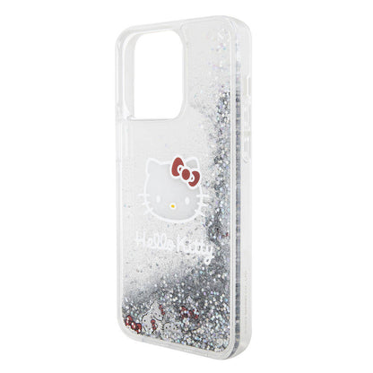 iPhone 15 Pro Max Kılıf Hello Kitty orijinal Lisanslı İkonik Sıvılı Glitter Kılıf