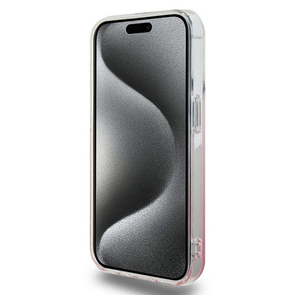 iPhone 15 Pro Max Kılıf Hello Kitty orijinal Lisanslı Yazı ve İkonik Logolu Elektroplating Kaplama Gradyan Kılıf