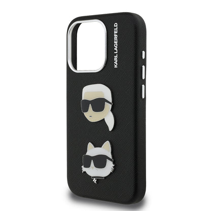 iPhone 15 Pro Max Kılıf Karl Lagerfeld Orijinal Lisanslı K&C Heads Pin Kılıf