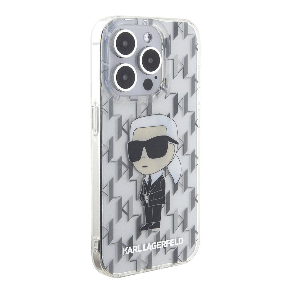 iPhone 15 Pro Max Kılıf Karl Lagerfeld IML İkonik Monogram Orijinal Lisanslı Kılıf