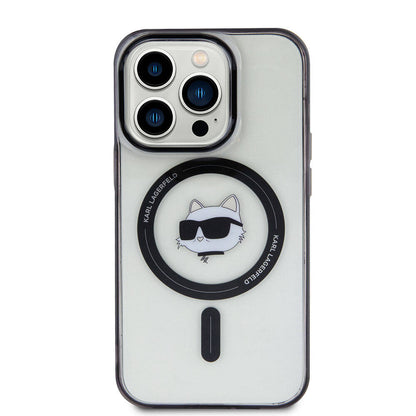 iPhone 15 Pro Max Kılıf Karl Lagerfeld M-safe Şarj Özellikli IML Choupette Orijinal Lisanslı Kılıf