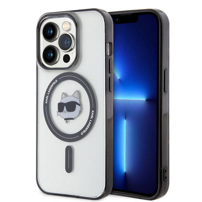iPhone 15 Pro Max Kılıf Karl Lagerfeld M-safe Şarj Özellikli IML Choupette Orijinal Lisanslı Kılıf