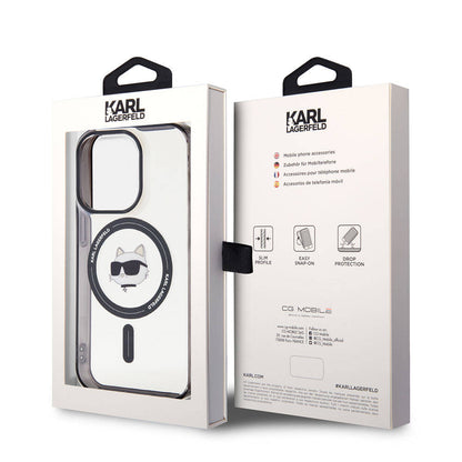 iPhone 15 Pro Max Kılıf Karl Lagerfeld M-safe Şarj Özellikli IML Choupette orijinal Lisanslı Kılıf