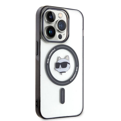 iPhone 15 Pro Max Kılıf Karl Lagerfeld M-safe Şarj Özellikli IML Choupette orijinal Lisanslı Kılıf