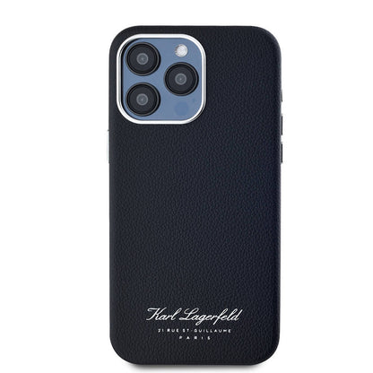 iPhone 15 Pro Max Kılıf Karl Lagerfeld orijinal Lisanslı KL Yazılı Hotel Kılıf