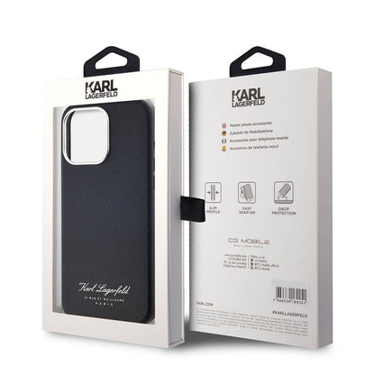 iPhone 15 Pro Max Kılıf Karl Lagerfeld orijinal Lisanslı KL Yazılı Hotel Kılıf