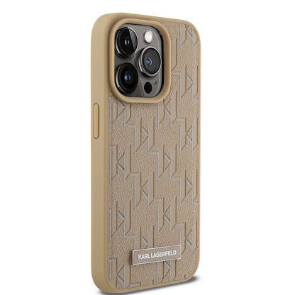 iPhone 15 Pro Max Kılıf Karl Lagerfeld orijinal Lisanslı M-safe Şarj Özellikli KL Yazılı Hot Stamp Kılıf