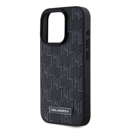 iPhone 15 Pro Max Kılıf Karl Lagerfeld orijinal Lisanslı M-safe Şarj Özellikli KL Yazılı Hot Stamp Kılıf