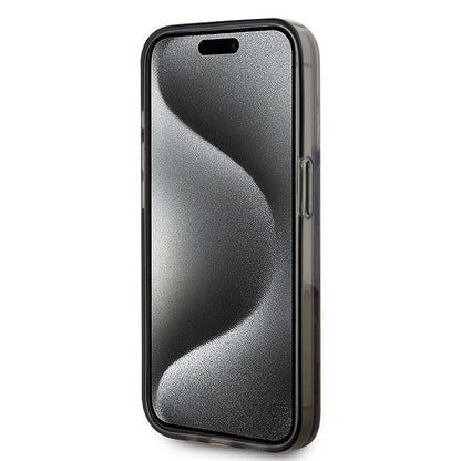 iPhone 15 Pro Max Kılıf Karl Lagerfeld orijinal Lisanslı Simli KL Yazılı Monogram Gradıent Kılıf