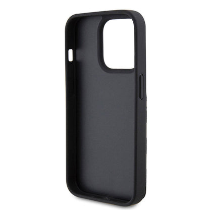 iPhone 15 Pro Max Kılıf Karl Lagerfeld Standlı Kartlıklı Saffiano Monogram Metal Logo orijinal Lisanslı Kılıf