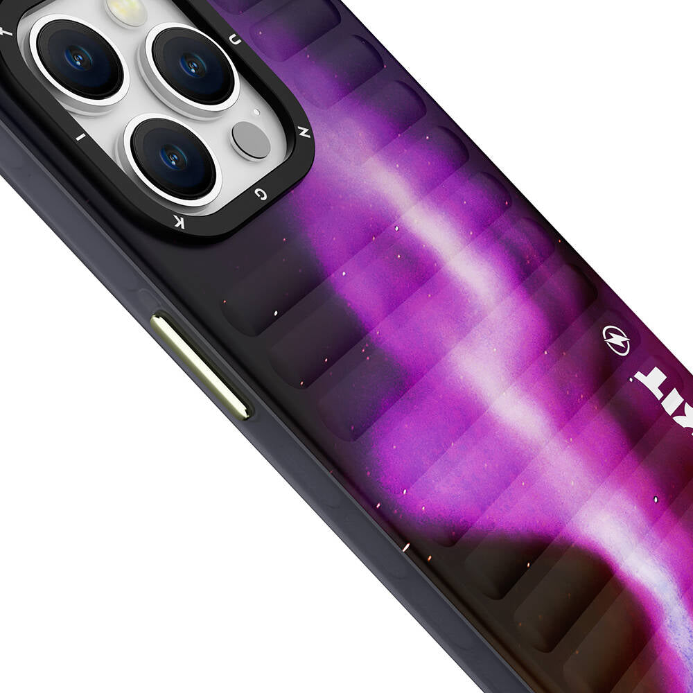 iPhone 15 Pro Max Kılıf Kuzey Işıkları Desenli Youngkit Aurora Serisi Kılıf