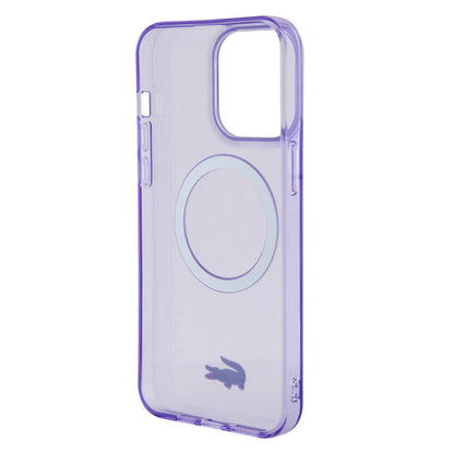 iPhone 15 Pro Max Kılıf Lacoste Orijinal Lisanslı M-safe Şarj Özellikli İkonik Timsah Logolu Hard Parme Kılıf