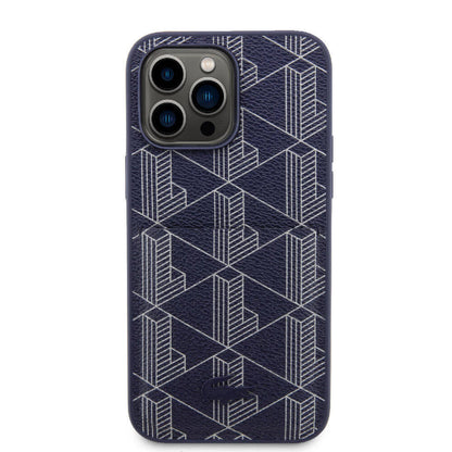 iPhone 15 Pro Max Kılıf Lacoste Orijinal Lisanslı M-safe Şarj Özellikli PU Deri Görünümlü Kartlıklı Karışık Monogram Desenli Kılıf