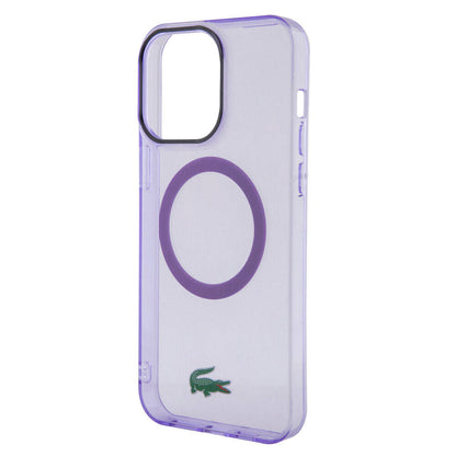 iPhone 15 Pro Max Kılıf Lacoste orijinal Lisanslı M-safe Şarj Özellikli İkonik Timsah Logolu Hard Parme Kılıf