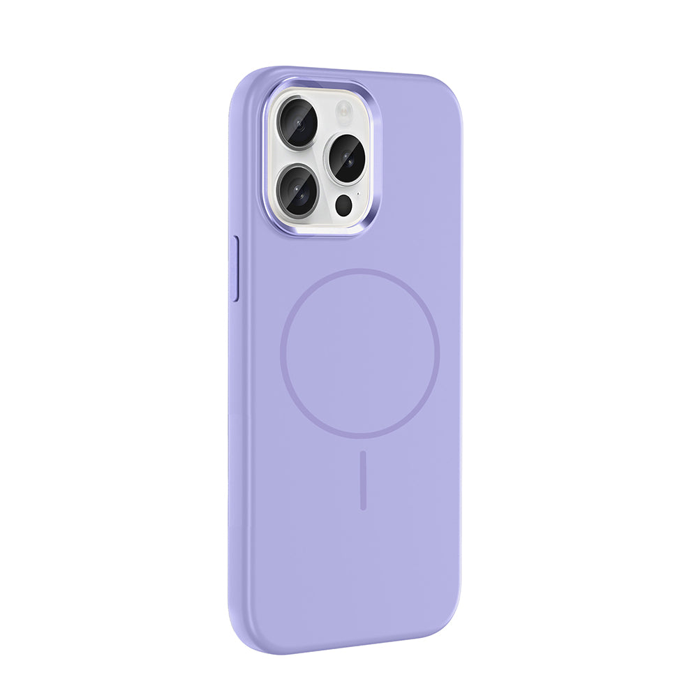 iPhone 15 Pro Max Kılıf M-Safe Şarj Özellikli Metal Kamera Çerçeveli Zore Edi Silikon Kılıf