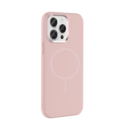 iPhone 15 Pro Max Kılıf M-Safe Şarj Özellikli Metal Kamera Çerçeveli Zore Edi Silikon Kılıf