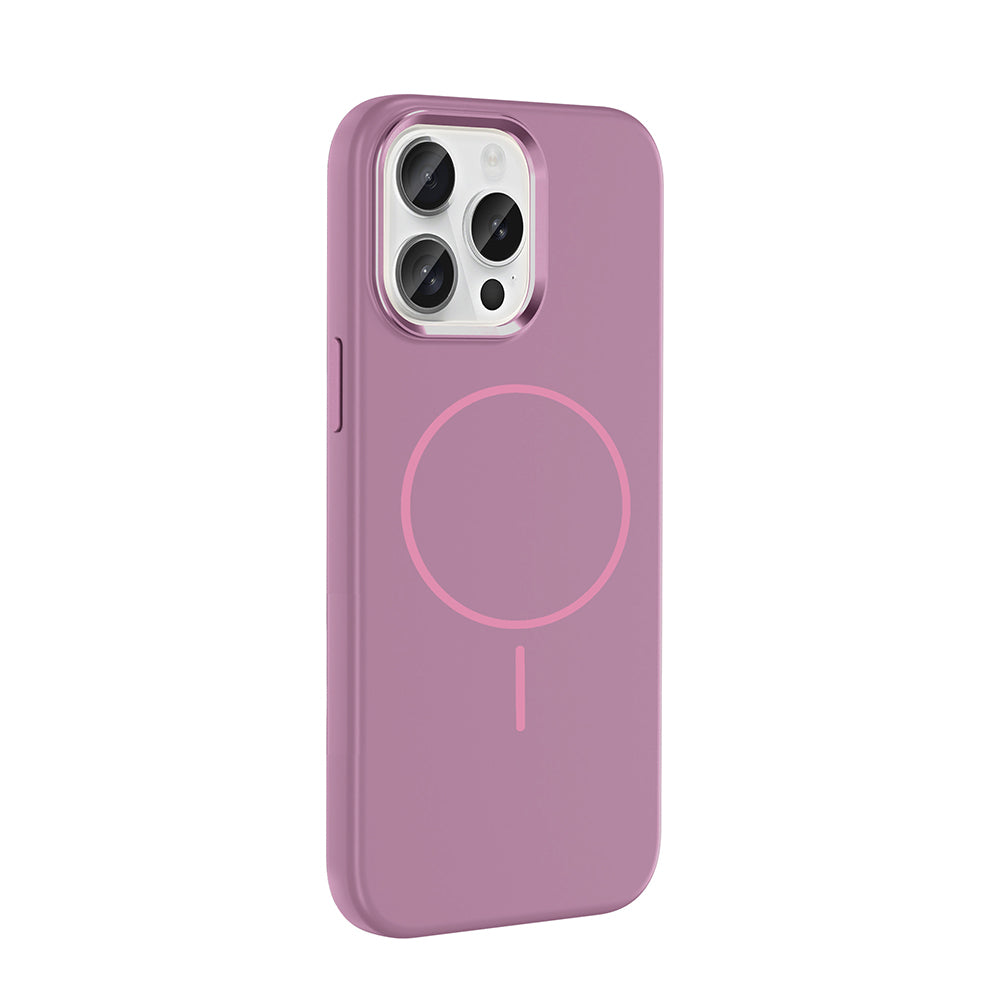 iPhone 15 Pro Max Kılıf M-Safe Şarj Özellikli Metal Kamera Çerçeveli Zore Edi Silikon Kılıf