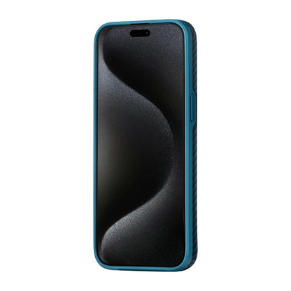 iPhone 15 Pro Max Kılıf M-safe Şarj Özellikli 1500D Aramid Karbon Fiber Pitaka Military-Grade Classic Serisi Black-Grey Twill Kılıf