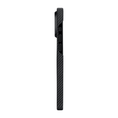iPhone 15 Pro Max Kılıf M-safe Şarj Özellikli 600D Aramid Karbon Fiber Pitaka Tactile Woven Orchestra Serisi Overture Kılıf