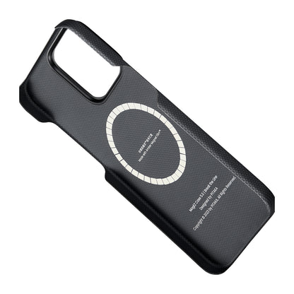 iPhone 15 Pro Max Kılıf M-safe Şarj Özellikli Aramid Fiber Pitaka Tactile Woven Break The Line Kılıf